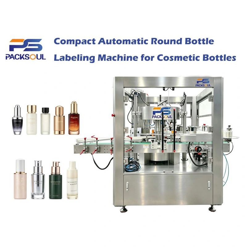 Machine d'étiquetage de bouteilles cosmétiques