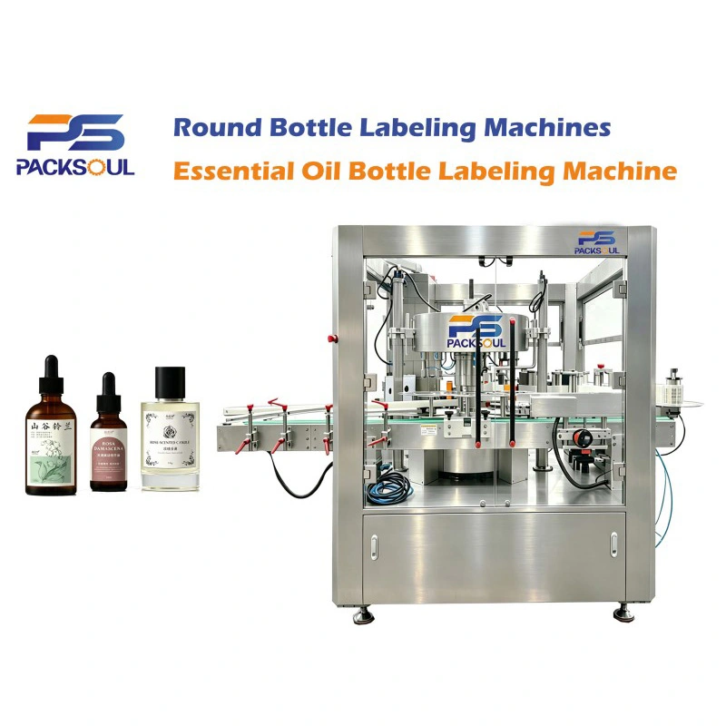 Machine d'étiquetage de bouteilles d'huile essentielle