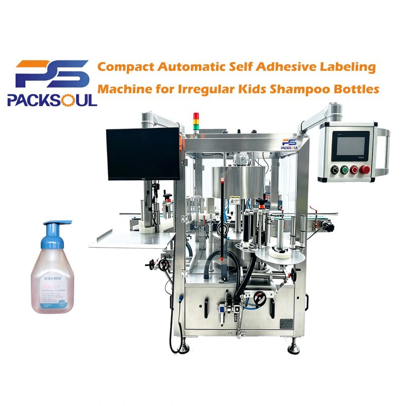 Machine d'étiquetage de bouteilles de shampoing pour enfants