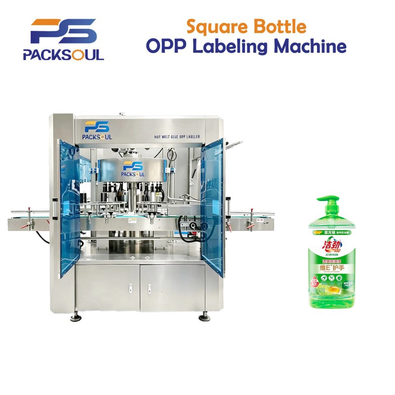 Machine d'étiquetage OPP pour bouteilles carrées